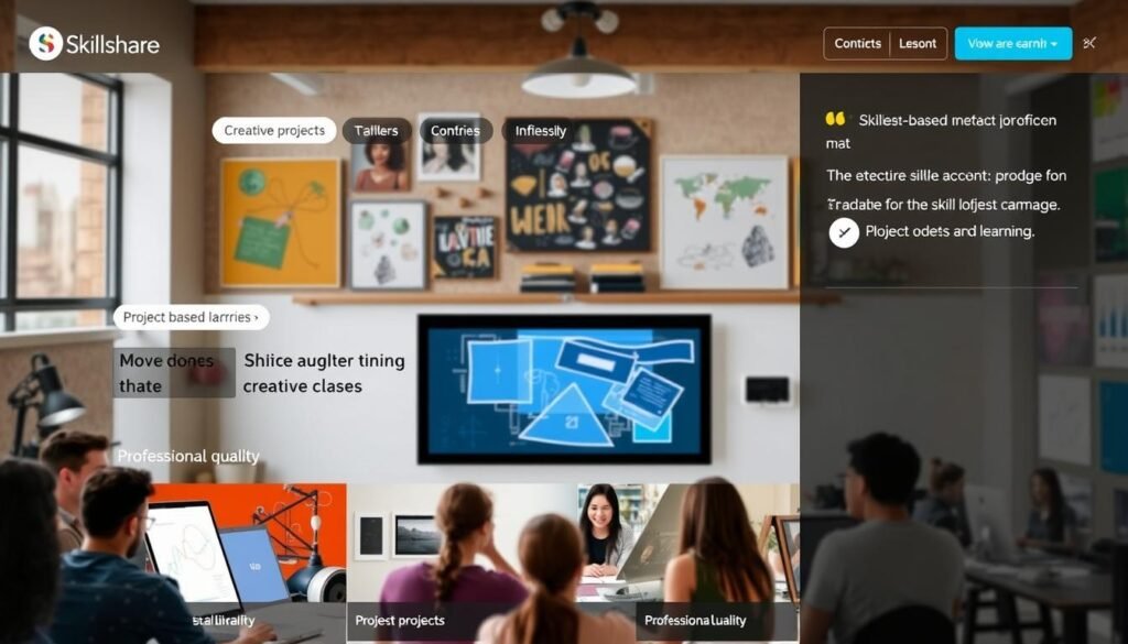 Kelas interaktif di Skillshare dengan proyek kreatif Kelas interaktif di Skillshare dengan proyek kreatif